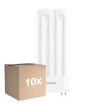Monipakkaus 10x Ledvance DULUX-F LED 12W - 840 Kylmä Valkoinen | 4-Nastaa - Korvaa 24W