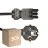 Monipakkaus 50x Noxion GST - Yhteensopiva Virtajohto Musta - Nainen + Schuko Europlug - 2m - 3 pole 0.75mm2