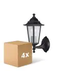 Monipakkaus 4x D'Lite Seinävalaisin Helora Musta | IP44 - Sopii 1x E27