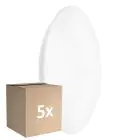 Monipakkaus 5x Ledvance LED Bulkhead Surface CIRCULAR 500 PS Teräs Valkoinen 42W 3500lm - 840 Kylmä Valkoinen | IP44