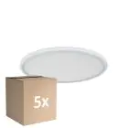 Monipakkaus 5x D'Lite Kattovalo Luma Valkoinen 22W 2000lm - 827 Erittäin Lämmin Valkoinen | IP44 - 42cm